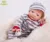 18-20 polegada 50-55 cm Boneca Reborn Bebê Silicone Macio Menino Bebe Menina brinquedo Boneca Reborn Presente para Criança roupas azuis Chapéu boneca