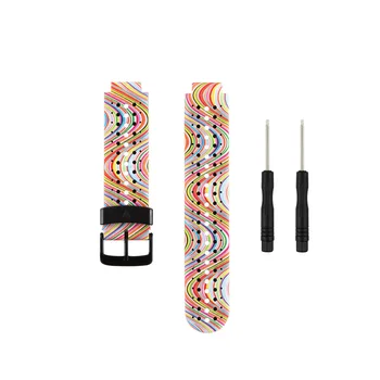 

(230HS) Style-06 Soft Silicone Replacement Watch Band for Garmin Forerunner 230 /235/235Lite/ 220 / 620 / 630 / 735 Smart Watch