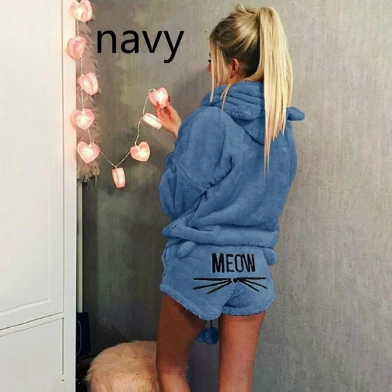 ZOGAA Women Pajama Sets 2018 Autumn Winter Flannel Cartoon Warm Pyjamas Women Homewear Animal Sleepwear Cat Female Pajama ZOGAA Women Pajama Sets 2018 Autumn Winter Flannel Cartoon Warm Pyjamas Women Homewear Animal Sleepwear Cat Female Pajama