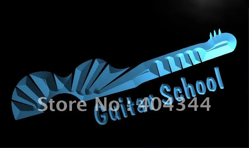 LK555 Guitar School Lesson Lure LED Neon Light Sign-in