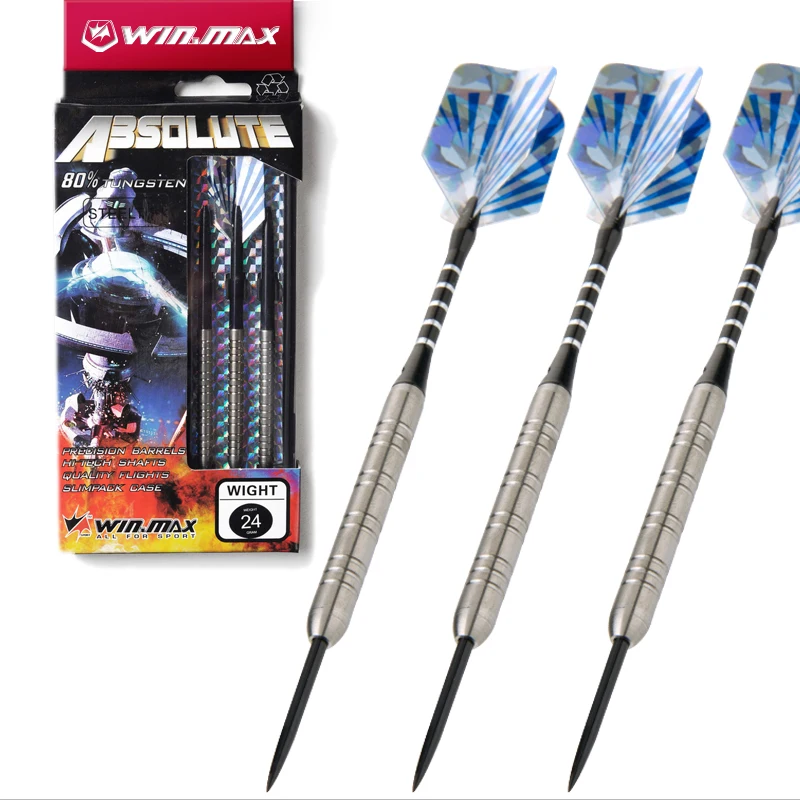 WINMAX-Absolute-Best-Quality-80-Tungsten-22G-24G-Steel-Tip-Darts-for-Bristle-Sisal-Dartboard-Paper