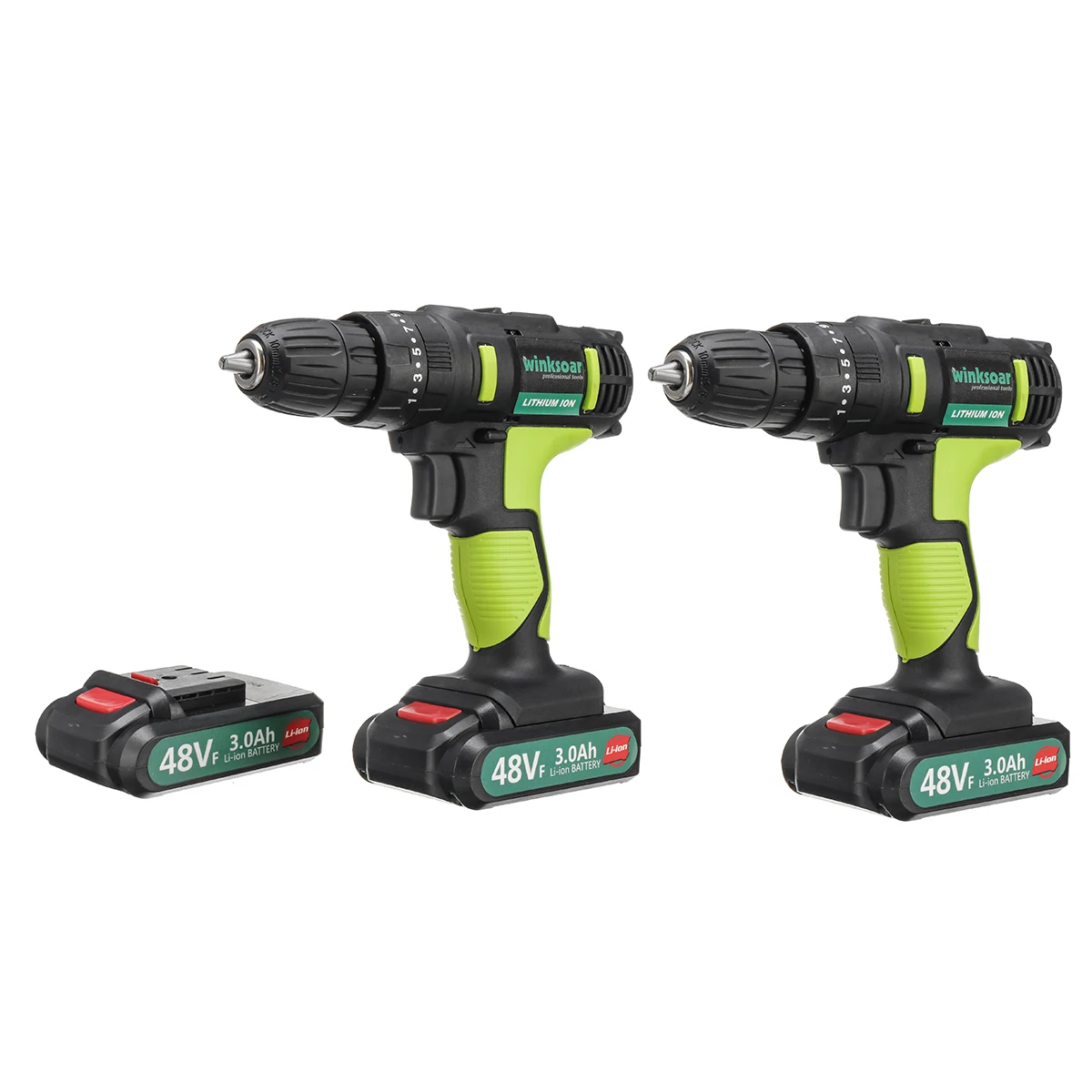 

48VF Electric Screwdriver Cordless Drill Double Speed 25+1 Torque LI-ION Rechargeable Battery Waterproof With LED Repair Tools