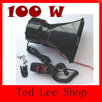New Arrival High Quality 100W Car Electronic Warning Siren Alarm Police Fire Horn PA Speaker Systerm AMP Lifier MIC | Автомобили и