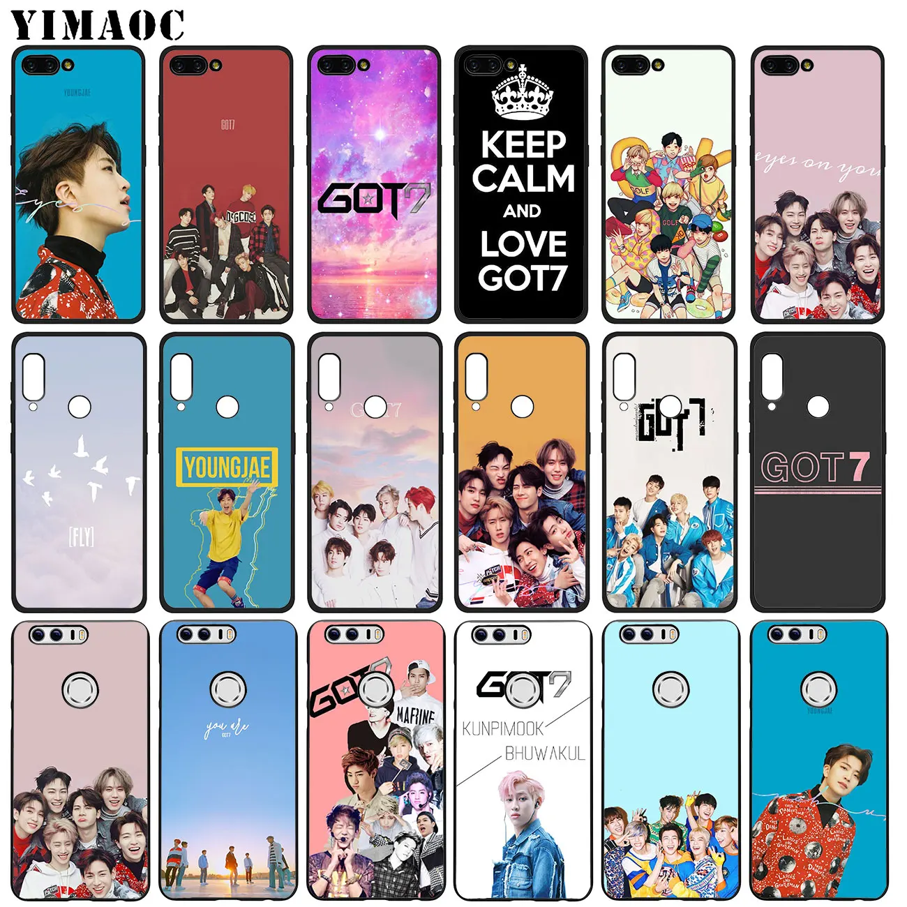 YIMAOC got7 kpop Mark JinYoung JB Мягкий силиконовый чехол для телефона Huawei Honor 20 Pro 8C 8X 8 9 9X 10 Lite 7X