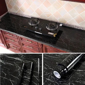 

Marble Wall Stickers Home Decor Sticker Kitchen Living Room Waterproof Self-adhesive Paper Cabinet Closet Desktop Wall Papers