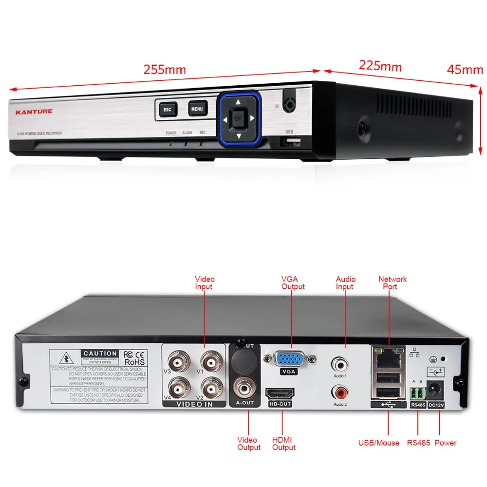 Камера видеонаблюдения KANTURE сетевая камера 6 в 1 16 каналов 1080P AHD DVR NVR TVI CVI 1080p onvif