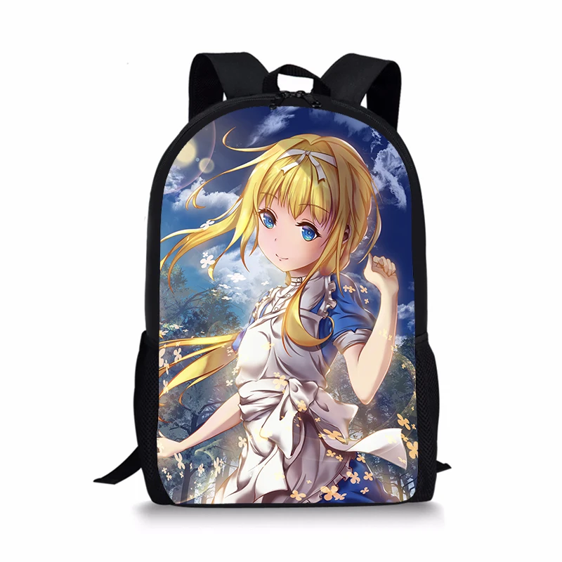 New Anime Sword Art Online Alicization Backpack School Bag Alice Zuberg Backpack Teenage Student Girl's Men's Backpack Book Bag New Anime Sword Art Online Alicization Backpack School Bag Alice Zuberg Backpack Teenage Student Girl's Men's Backpack Book Bag