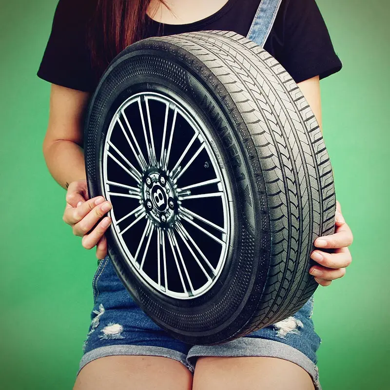 

3D tire cushion wheels plush toys simulation car tire vehicle home pillow