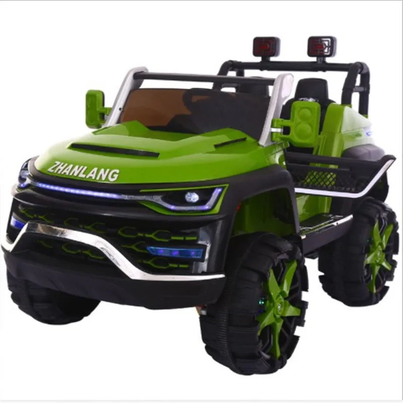 

Baby Car Two-seat Children's Electric Unisex Four-wheeled Car Off-road Remote Control Toy Car Can Sit People Swing Cool Car