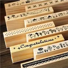 5 шт./партия funascon: Южно-корейский цветок Талия длинное уплотнение/милые животные печать креативные детские деревянные уплотнения