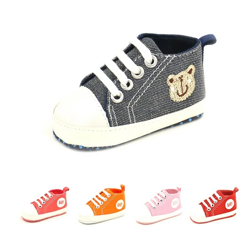 

2018 Baby Boy Shoes Anti-Slip Newborn First Walker 0-2Y Children Sneakers Girls Canvas Sport GYM Shoe Plimsolls Infant Boots