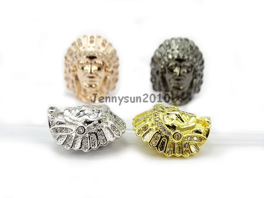 jennysun2010 Side Drilled Metal Skull Bracelet Necklace Earring Craft Connector Charm Beads Gold Tone 10pcs per Bag for Bracelet Necklace Earrings Jewelry Making Crafts Design