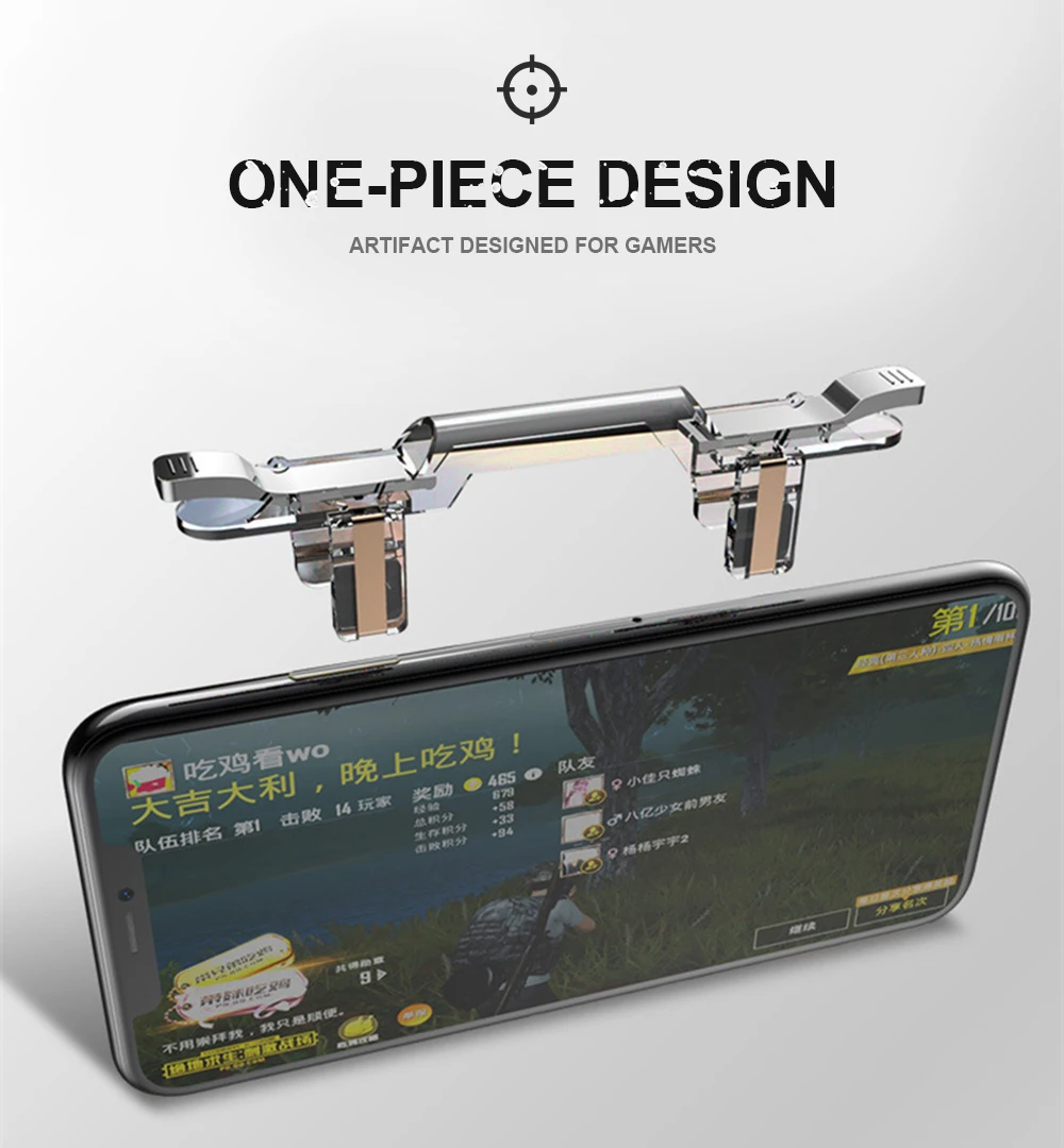 

Mobile Phone Gaming Trigger Fire Button Aim Key Smart phone Joysticks Game L1R1 PUBG Shooter Controller
