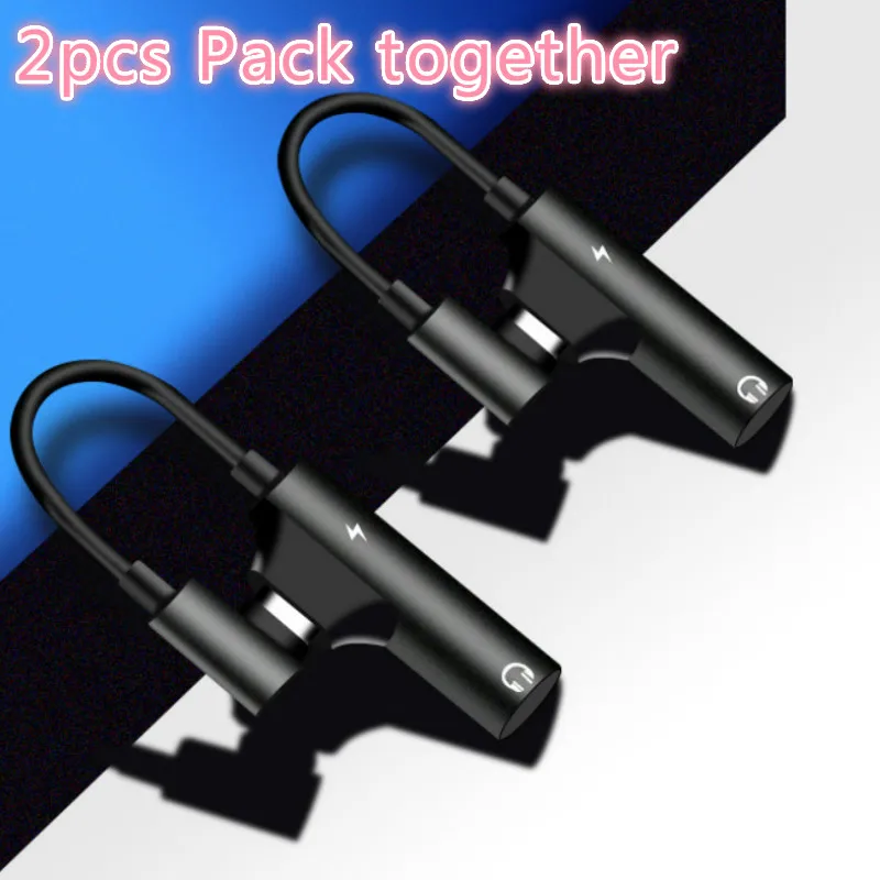 

2pcs pack USB C to Headphone Jack Adapter Type C 3.5mm Audio and Charging Converter Compatible with xiaomi Huawei type C device