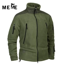 MEGE, мужские куртки, флисовое термопальто, осенне-зимняя одежда, мужская одежда для охоты, кемпинга, походов, армейских тренировок, спортивная куртка