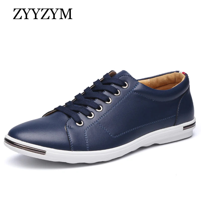 ZYYZYM/мужская повседневная обувь; Новое поступление; сезон весна; большие размеры; стильные модные уличные мужские туфли на шнуровке
