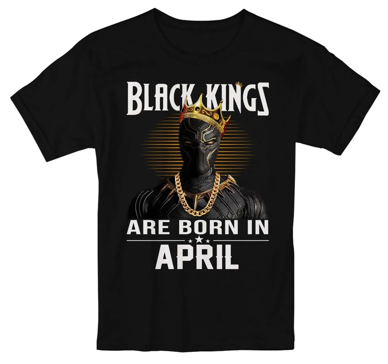 Новая Черная пантера Kings рождаются в апреле футболка S-5XL Killmonger Wakanda 2018 | Мужская