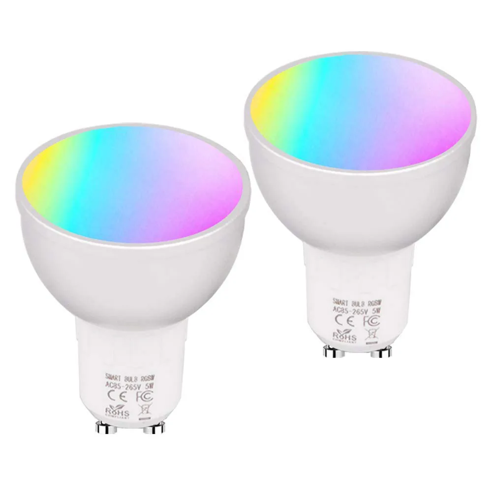 Smart Wi-Fi лампочки 6 W RGB волшебный свет лампы Кубок пробуждения фонари, совместимых с Alexa и Google помощник GU10/E27/GU5.3