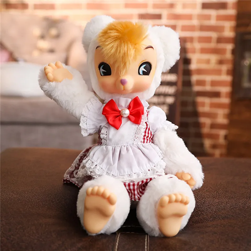 Vanmajor 30 см прекрасный медведь плюшевая кавайная игрушка кукла мягкая девочка подарок игрушки отличный подарок на день рождения