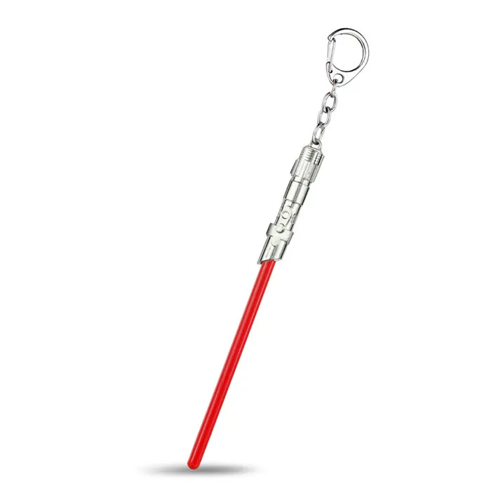 Звёздные войны световой меч брелок 11 см длина Штурмовик брелок кольцо держатель косплей ювелирные изделия для мужчин подарок Porte Clef chaviro Мода - Цвет: Sliver Red
