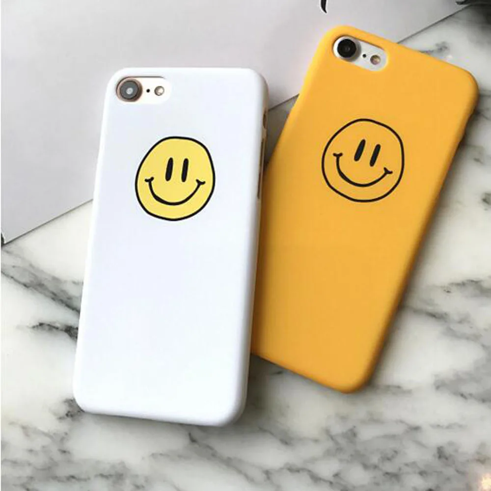 

Case For iphone 7 Cartoon Smiley Face Hard Phone Case Cover Coque For iphone 6 6S 7Plus 6 S 6Plus 8 8Plus 5 S 5S SE X Xs