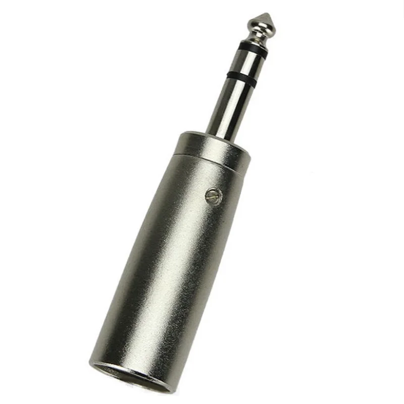 20 шт./лот серебристый цвет 3Pin XLR штекер стерео 6 35 мм Mic разъем аудио конвертер