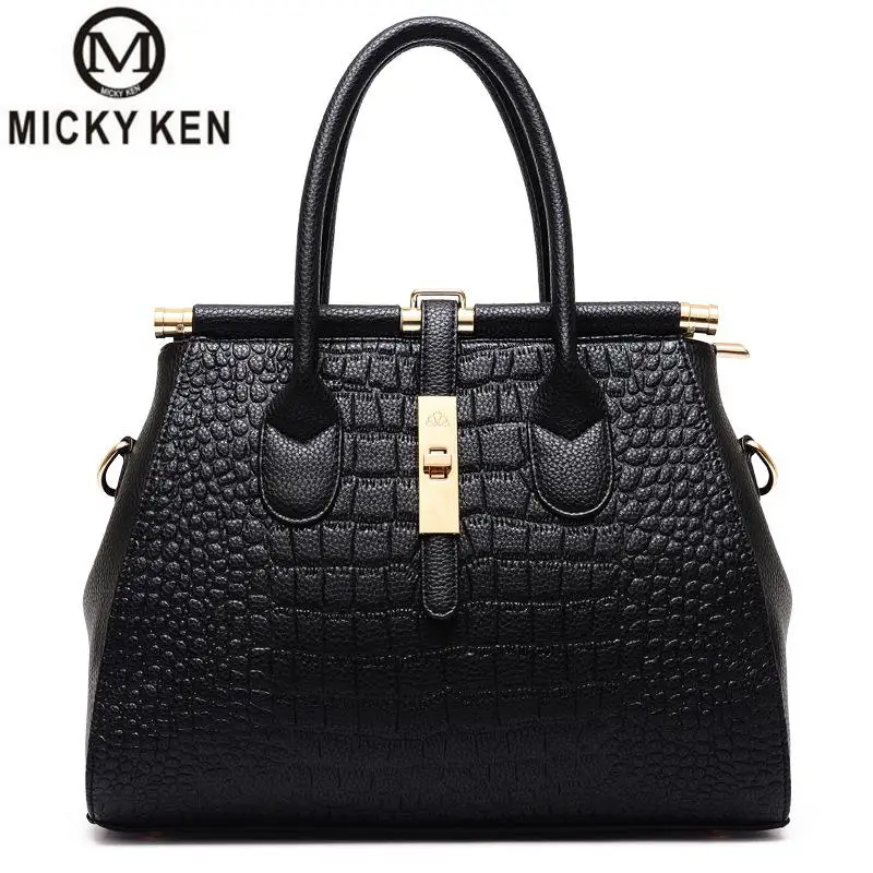 Micky Ken Brands crocodile style women's handbags new fashion trend big shoulder bag handbags