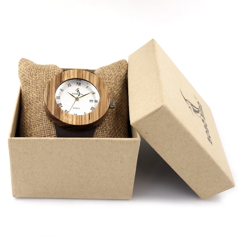 2017 Brand Watches BOBO BIRD Men Luxury Watch Men Zebra Wood Wristwatches as Gifts relogio masculino C-C01