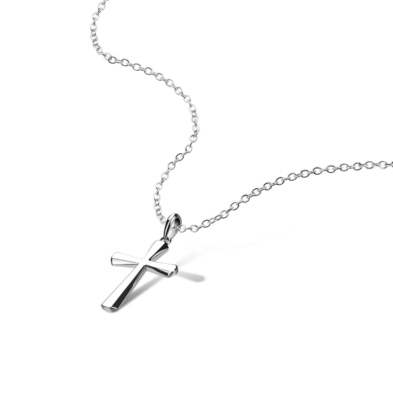 

Girls simple style pendant necklace new 925 sterling silver necklace solid silver jewelry necklaces with cross