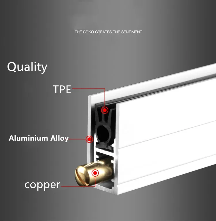 De Madeira, Gap Levantamento Selo Tira, Dustproof, Soundproof, Quiet