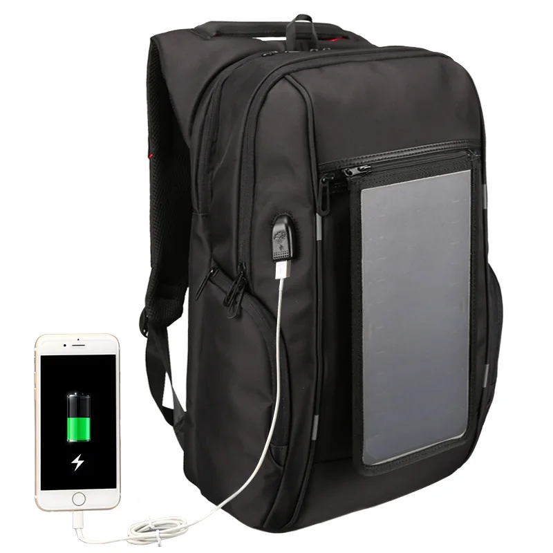 Business Men Backpack Solar Charging Multifunction Teenager Schoolbag Travel Anti-theft Laptop Bag New youlunshidai multifunction anti theft 16inch laptop usb charging backpack bag for teenager men and wome fashion travel backpack
