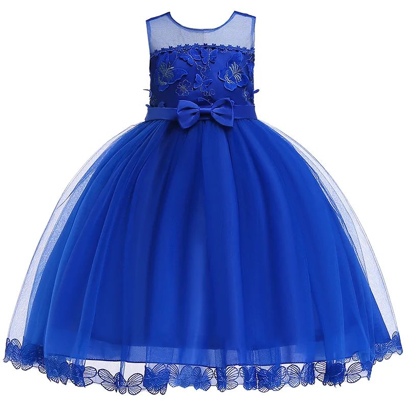 Летнее блестящее платье для девочек от 2 до 12 лет Детское элегантное Пышное Платье с розами и цветочным узором для девочек милые вечерние платья принцессы - Цвет: as picture