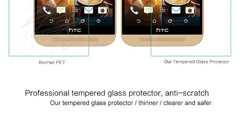 Для htc One M7 закаленное стекло 9H 2.5D защитная пленка M 7 801S 801E 801N 801D 802T 802D 802W двойная Sim защита экрана