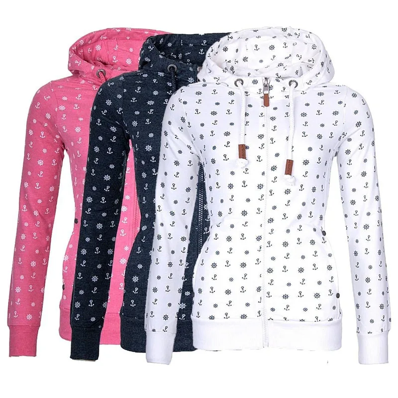 

2018 Autumn winter fleece Women Casual Hooded Plus Size 4XL 5XL Long Sleeve zip Loose Hoodie Sweatshirt Print Oversize Pullover
