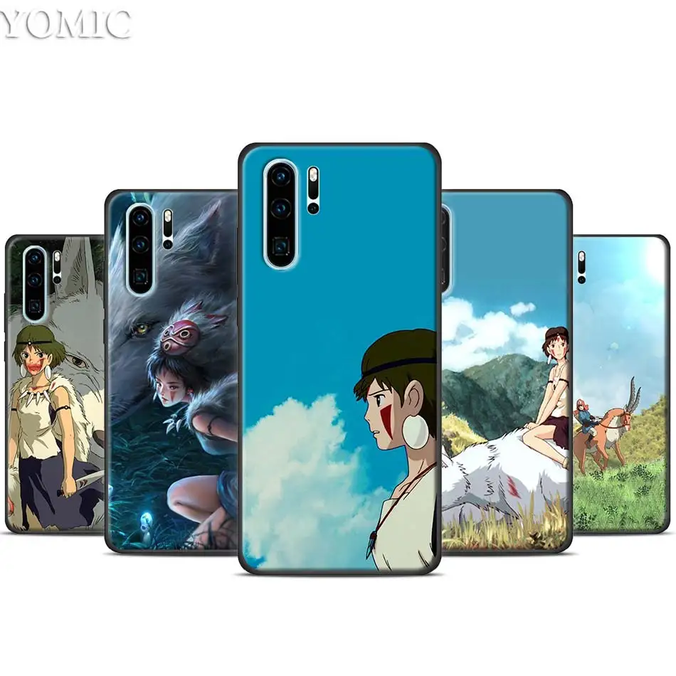 

Princess Mononoke Silicone Black Case for Huawei P30 20 Pro P10 P20 P30 Lite Mate 10 20 Lite P Smart Plus Case