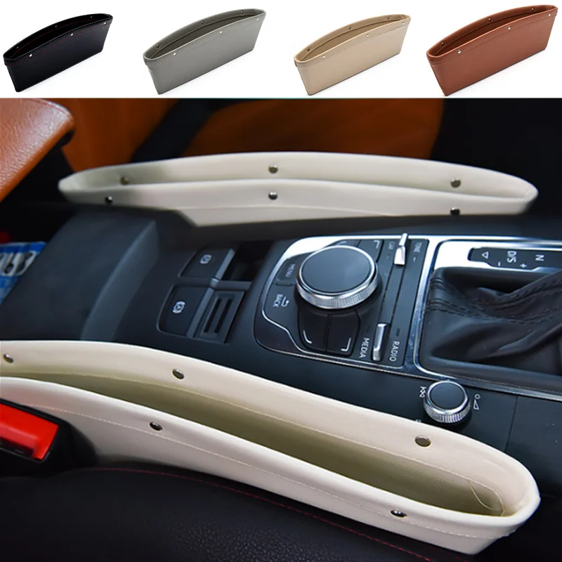 

Car styling Car Seat Organizer Slit Gap Pocket Storage Box for Peugeot RCZ 206 207 208 301 307 308 406 407 408 508 2008-6008
