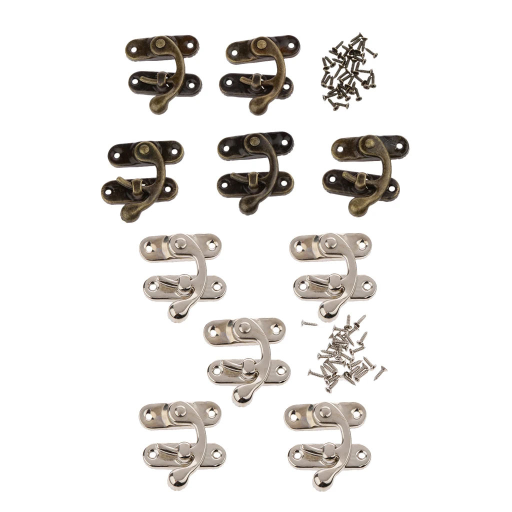 10 Sets Swing Bag Chest Hasp Box Latch Suitcase Lock Clasp Closure DIY Craft