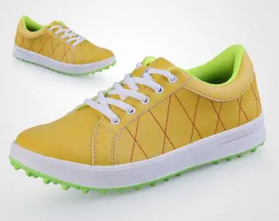 Zuoxiangru/Новинка весны; женские туфли для гольфа; мягкие простые брендовые кроссовки; дышащая водонепроницаемая Спортивная обувь для гольфа со шнуровкой для женщин - Цвет: 2