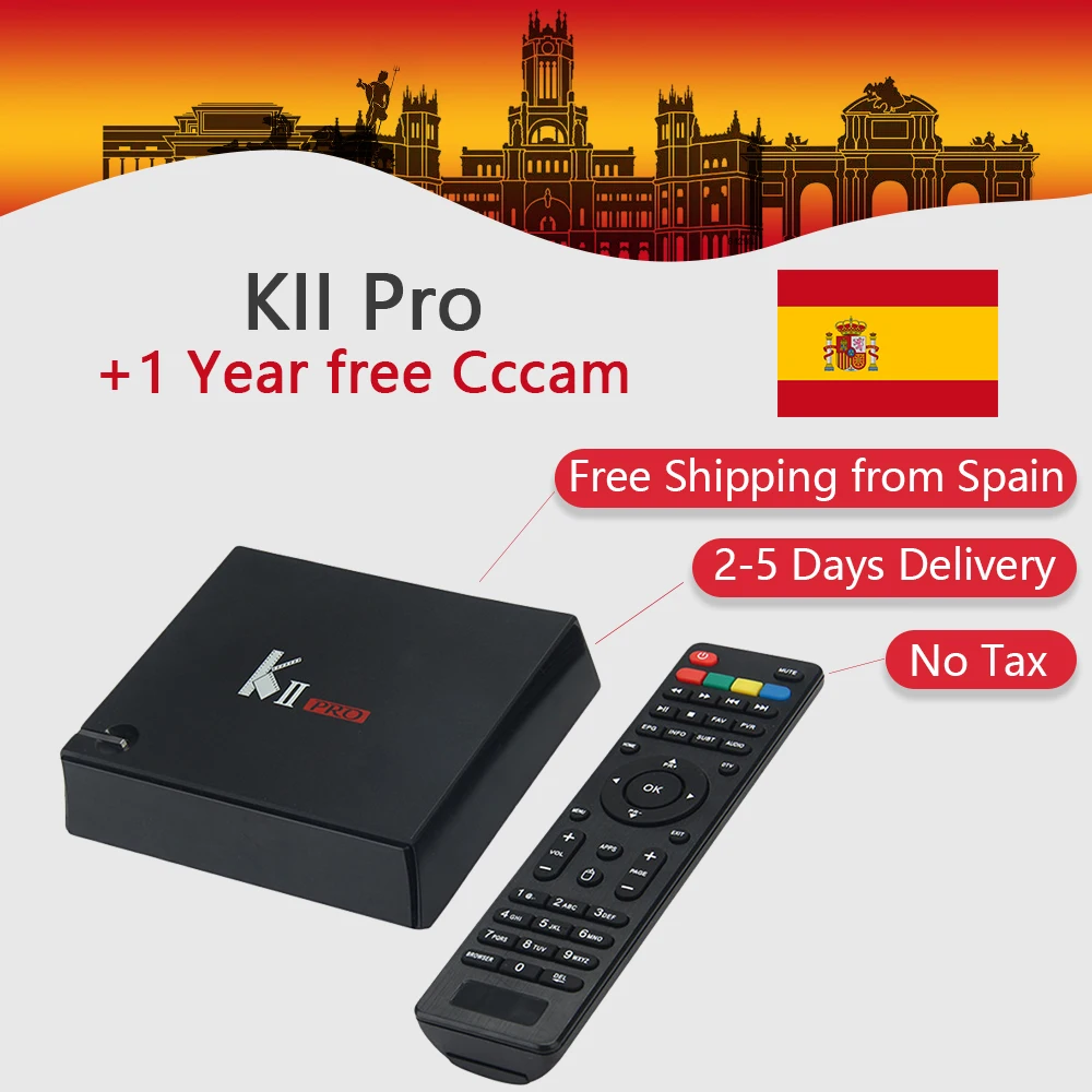 

KII Pro Android TV Box Amlogic S905 BT4.0 Media Player 2G+16G Dual WIFI IPTV DVB-S2/T2 K2 PRO Set Top Box Satellite Receiver