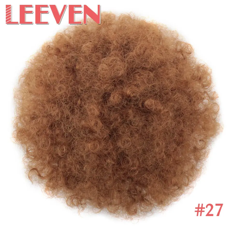 Leeven, конский хвост, высокие волосы, слоеные на заколках, шиньон, пучок, шиньон, шиньон, афро, кудрявый, кудрявый, синтетический шнурок, конский хвост, волосы для наращивания - Цвет: #27