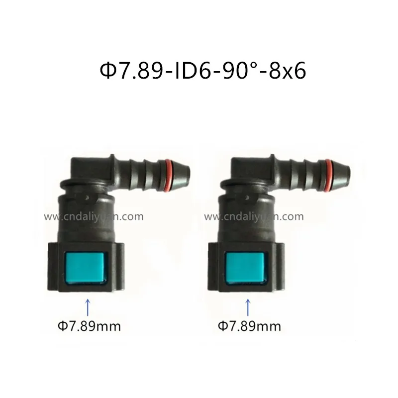 7,89 мм ID6 180 градусов 5/16 SAE фитинги для топливной трубы Авто Топливная линия быстрый разъем бензин быстрый разъем 2 шт. в партии - Название цвета: B