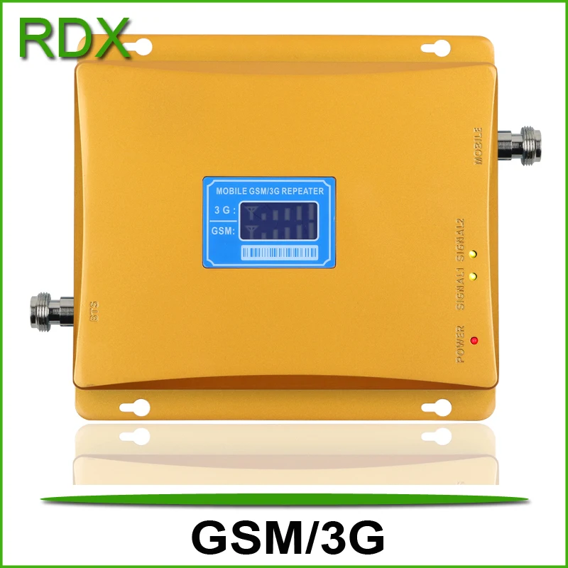 

High gain 65dB lcd display cellphone dual band 900 2100 repeater mobile phone gsm 3g booster amplifier with power adaptor sale