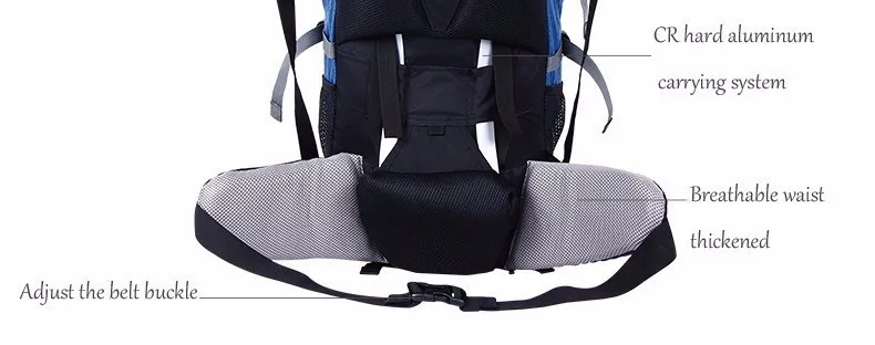 2new Free Shipping Professional Waterproof Rucksack Internal Frame Climbing Camping Hiking Backpack Mountaineering Bag 60L f136