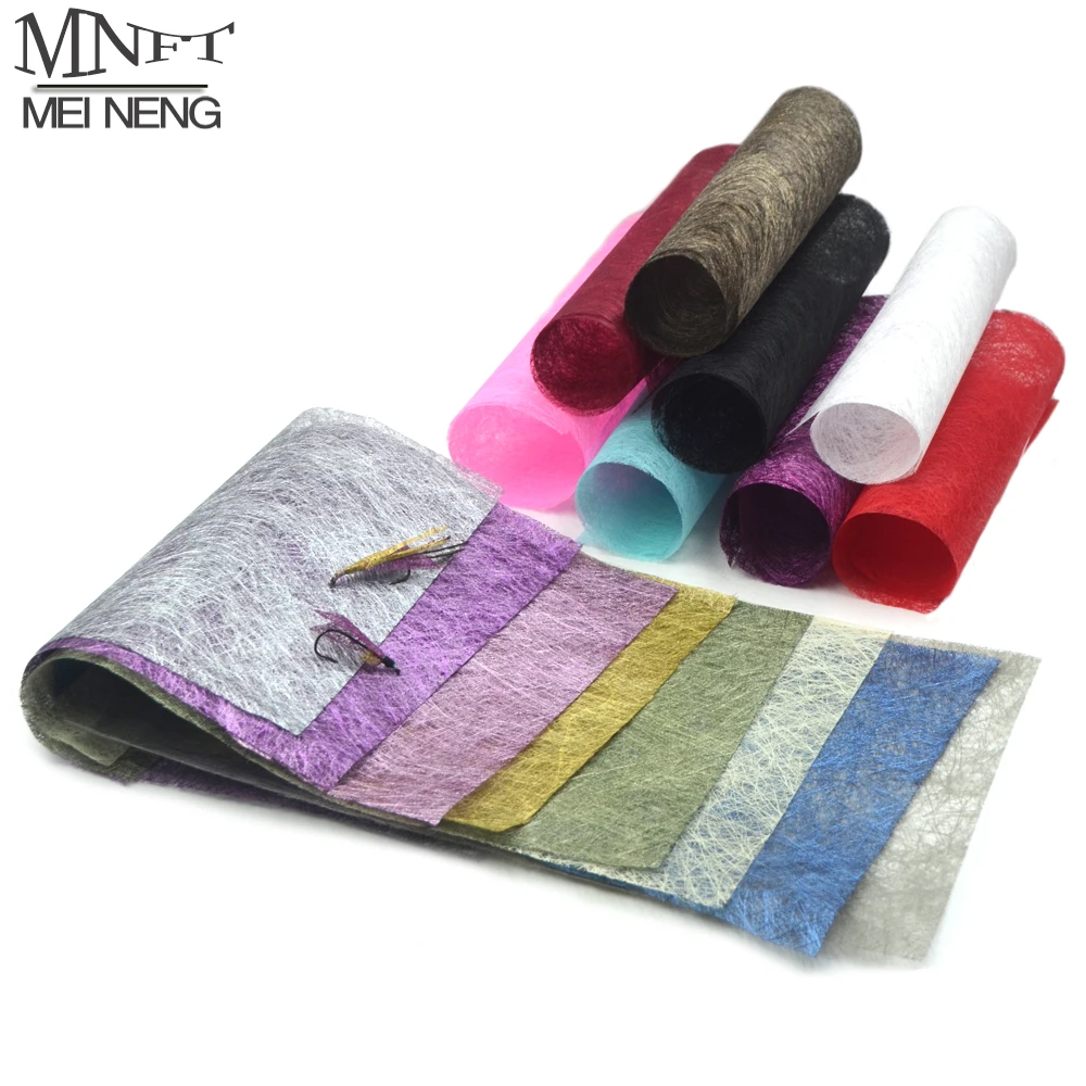 

MNFT 30Pcs Poly Fibers Sheet Ultra Thin Film Plastic Mesh Film 14X27cm Waterproof Papers Web Fly Tying Wing Material