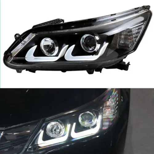 

Headlights For Honda Accord 2013-2016 With LED DRL And Bi-xenon Projector