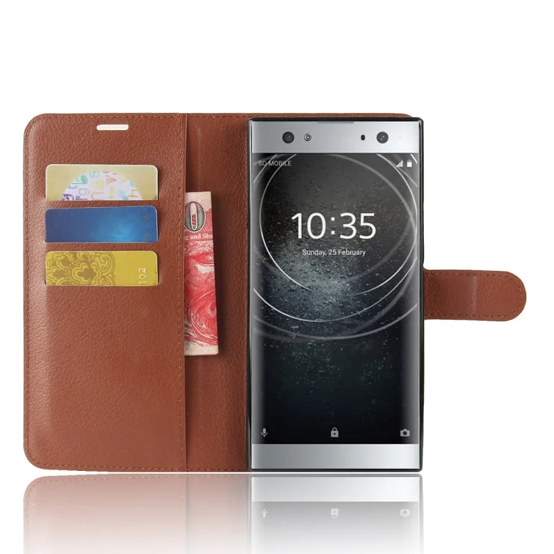 Чехол книжка для Sony Xperia XA2 H3113 кожаный чехол в винтажном стиле Ultra H4233 H4213|case leather|capa