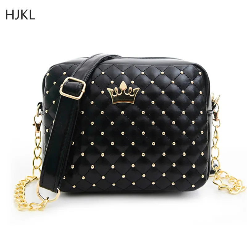 

HJKL Small Lady Bag Fashion Handbag with Crown Mini Bag Rivet Shoulder Bag Ladies Messenger Bag 2020 Hot New Trend Crossbody Bag