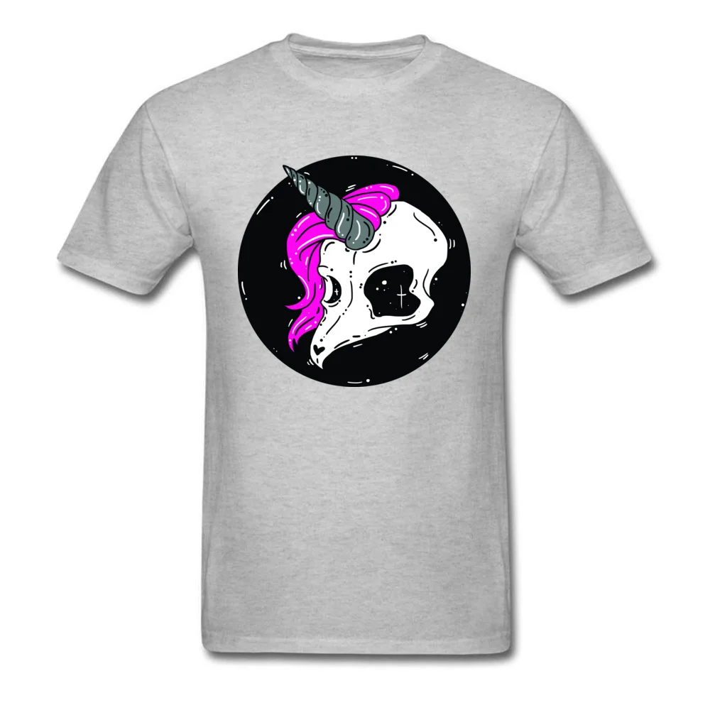 Geek Top T-shirts Family Round Collar Undead Unicorn 100% Cotton Man Tops T Shirt 3D Printed Short Sleeve Sweatshirts Undead Unicorn grey