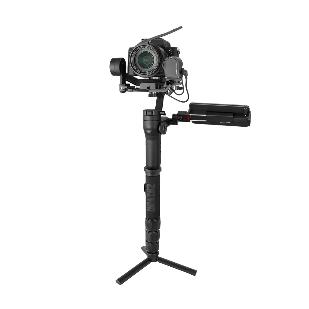 ZHIYUN Мини Телескопический монопод с губчатой рукояткой для Weebill Lab/Smooth 4/Crane Plus/Crane-M Gimbal Acceossries