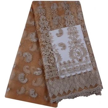 

New Arrival Hot Sale African Lace Fabrics High Quality France Cord Lace Guipure Lace Fabric For Nigerian Beaded Lace Fabric 1083